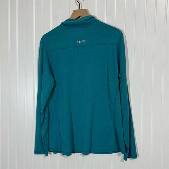 Carhartt Force Women’s XL Quarter Zip Pullover Teal Long Sleeve Workwear Top - Picture 3 of 10